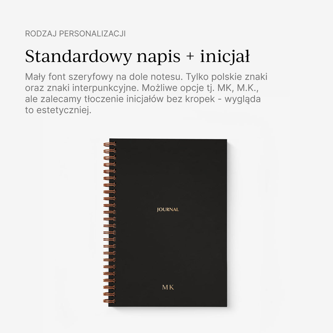 Planer tygodniowy na spirali ALL BLACK
