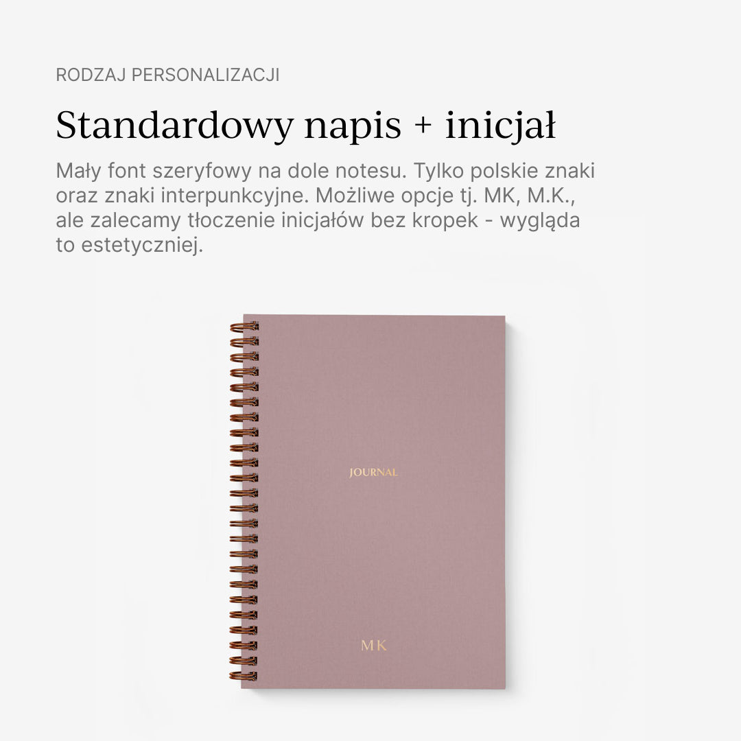 Planer tygodniowy na spirali DUST PINK