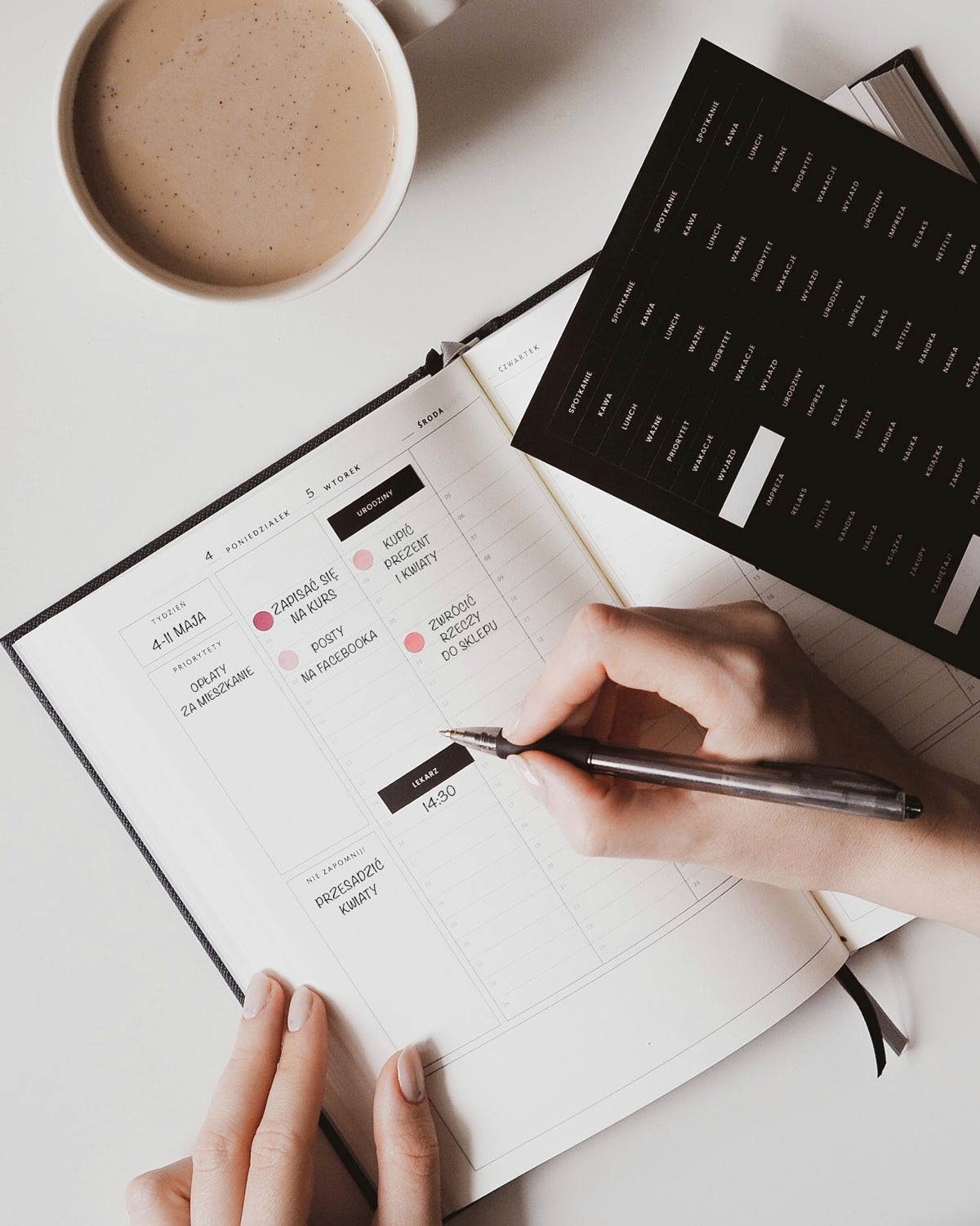 Naklejki do planera BEIGE DOTS