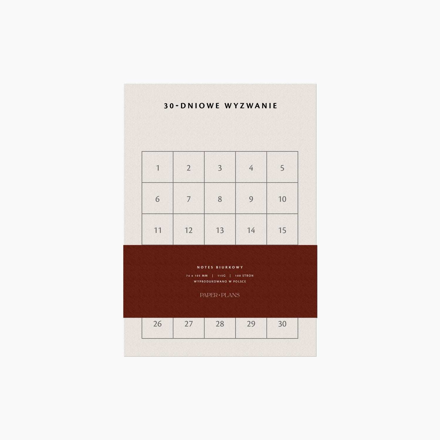 30-dniowe wyzwanie notes
