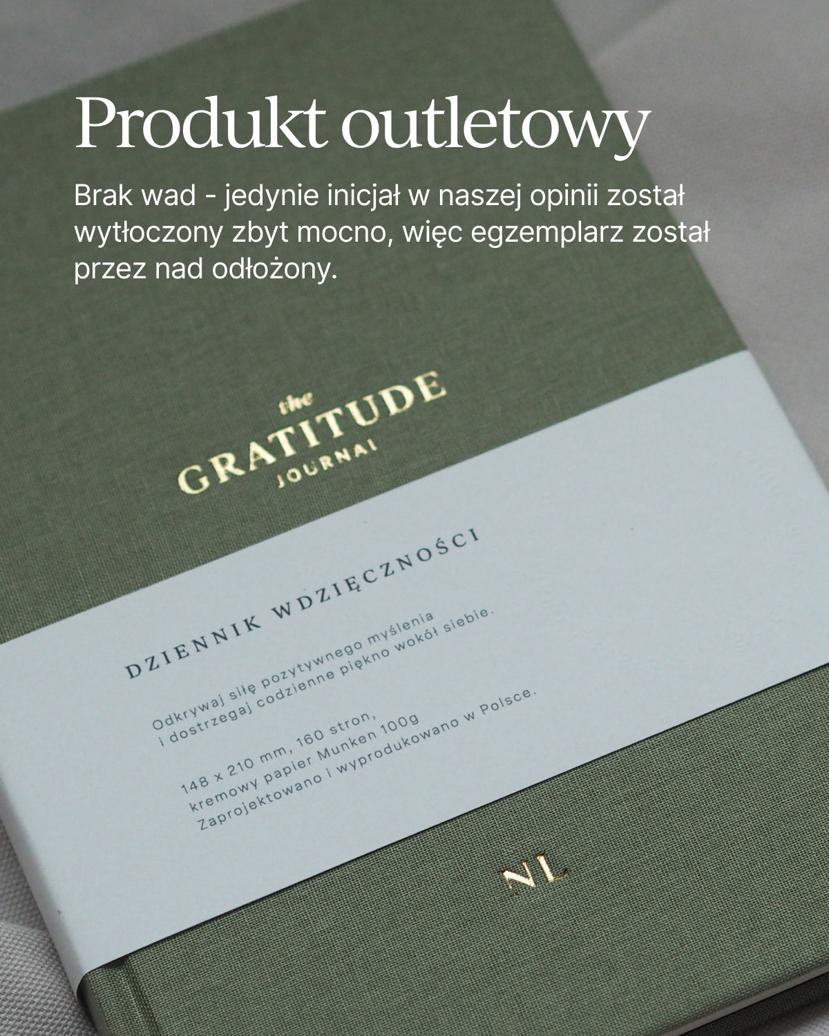 OUTLET - Dziennik wdzięczności GRATITUDE JOURNAL (inicjał NL)