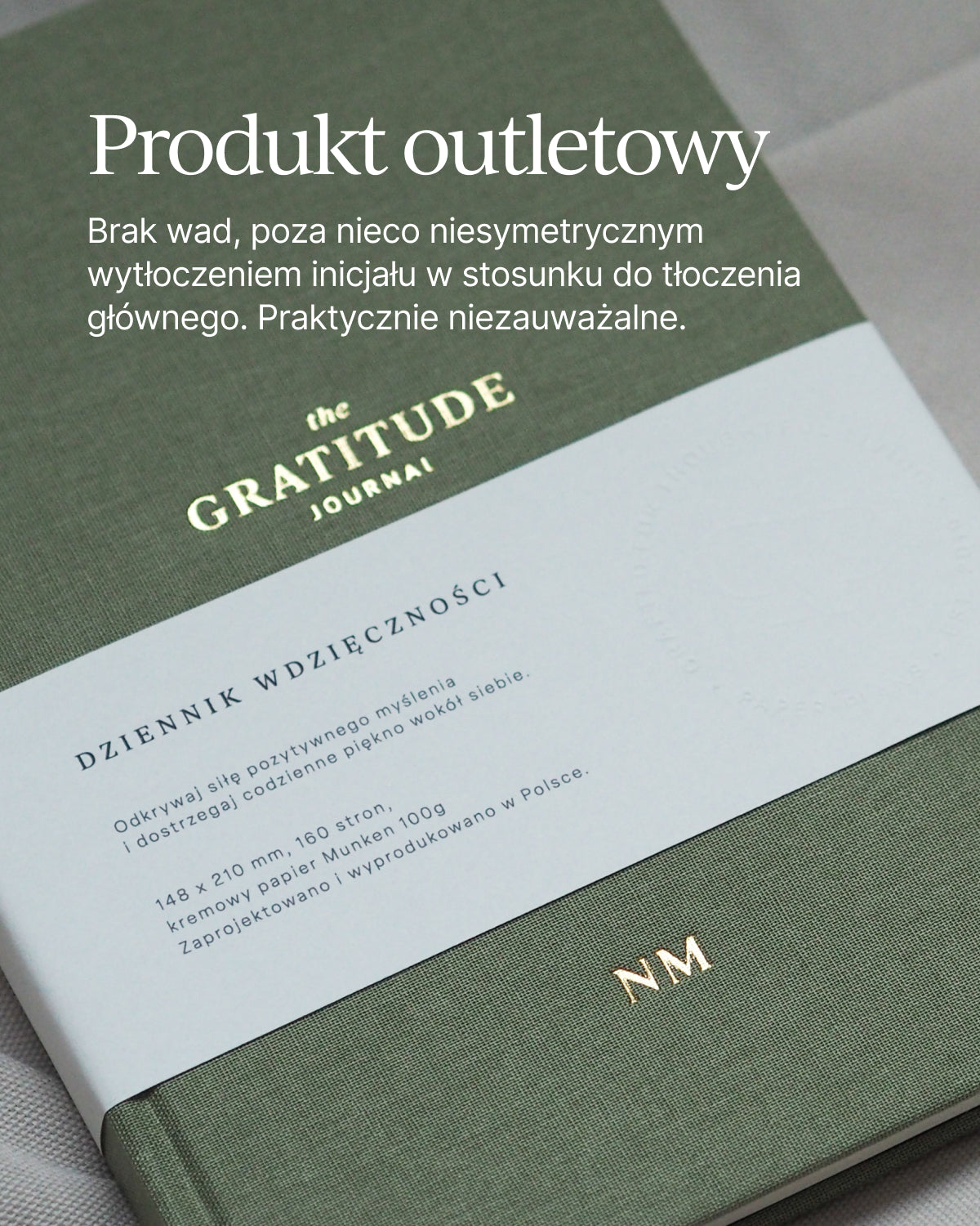 OUTLET - Dziennik wdzięczności GRATITUDE JOURNAL (inicjał NM)