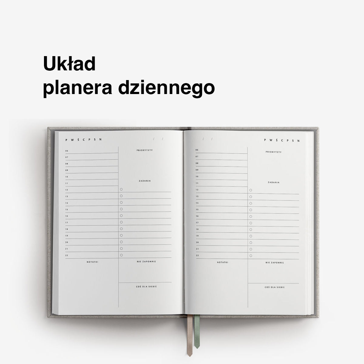 Planer dzienny w zestawie