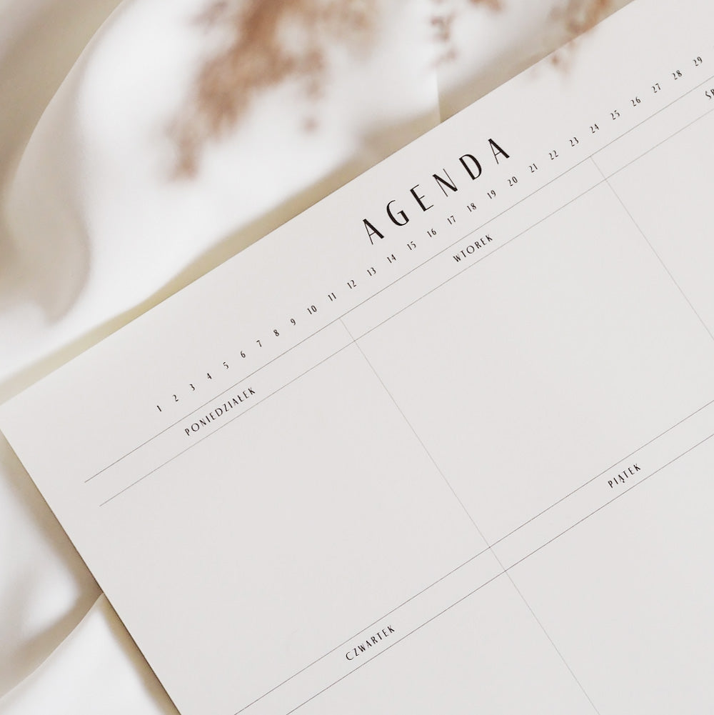 Planer biurkowy tygodniowy Agenda