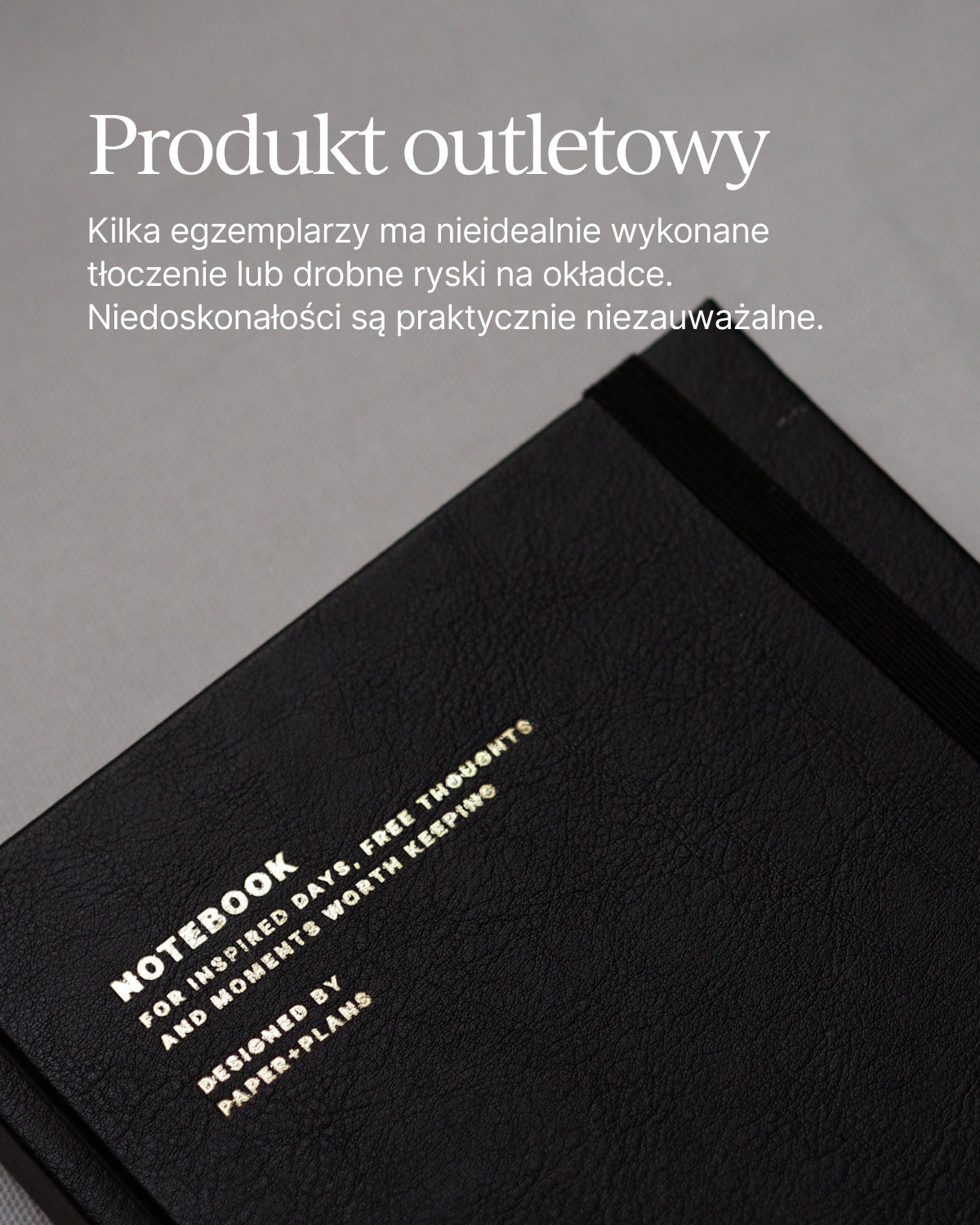 OUTLET - Notes w twardej oprawie A5 | MIDNIGHT BLACK (mała niedoskonałość)