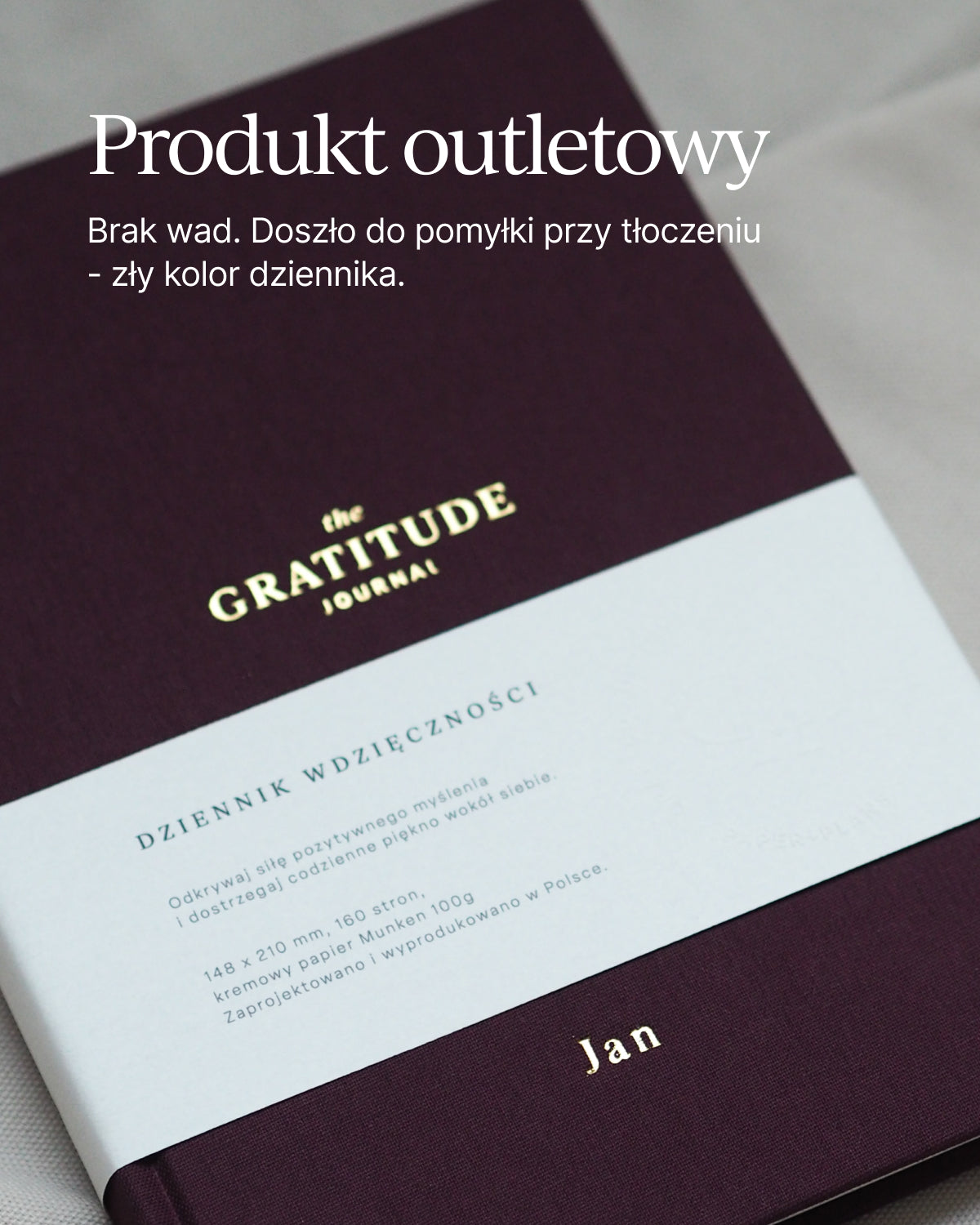 OUTLET - Dziennik wdzięczności GRATITUDE JOURNAL (personalizacja Jan)