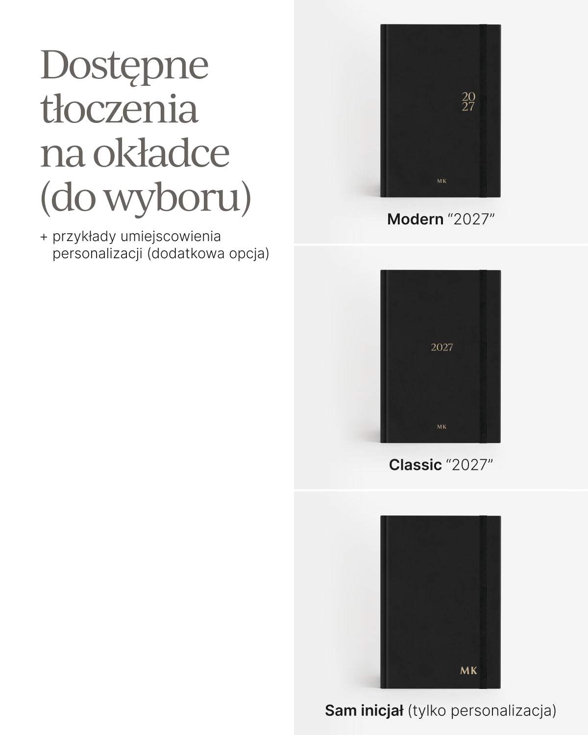 Kalendarz dzienny 2027 - CLASSY BLACK (przedsprzedaż)