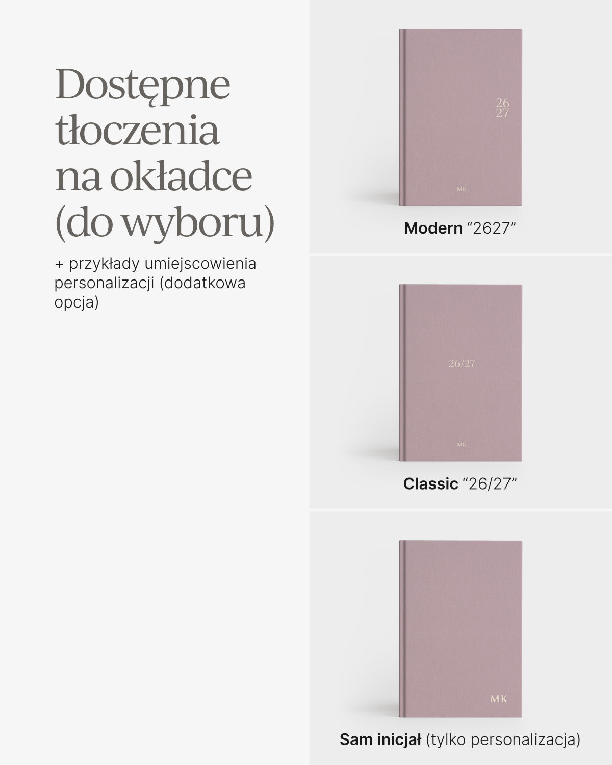 Kalendarz dzienny od września 2026/2027 - DUST PINK (przedsprzedaż)