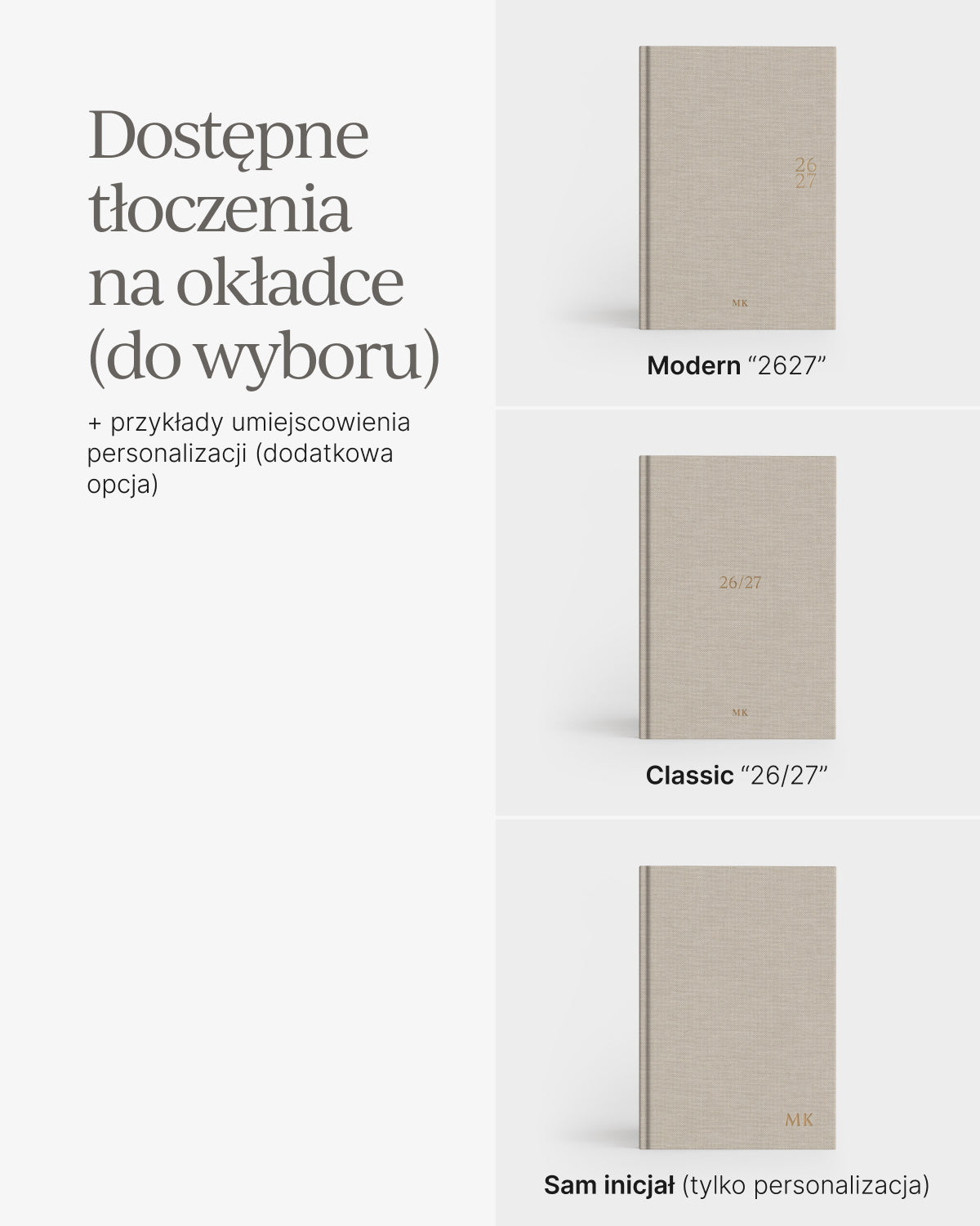 Kalendarz tygodniowy od września 2026/2027 - WARM LINEN (przedsprzedaż)
