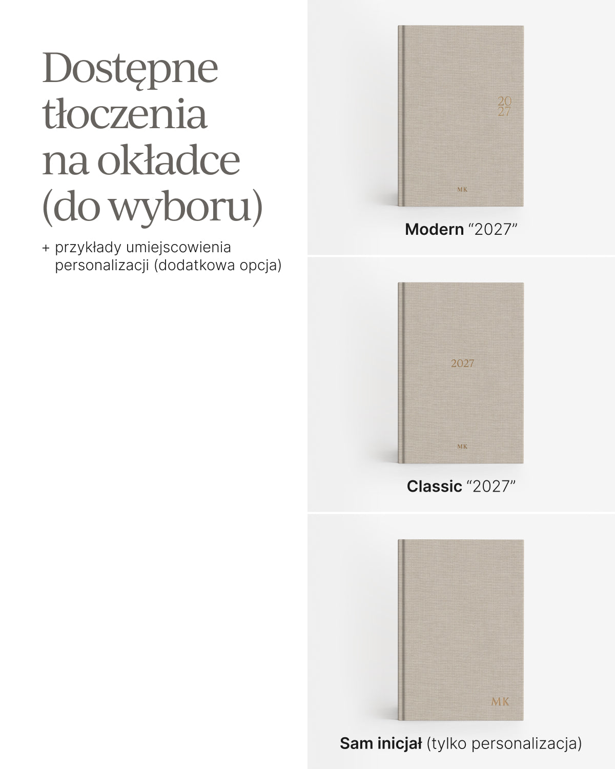 Kalendarz dzienny 2027 - WARM LINEN (przedsprzedaż)