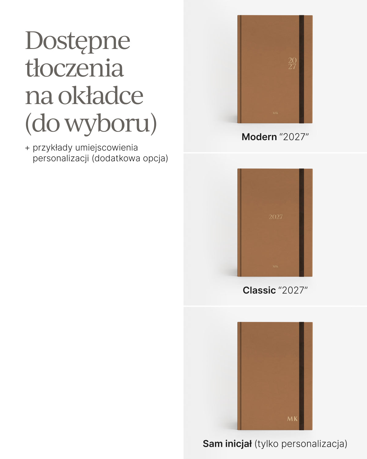 Kalendarz tygodniowy 2027 - RUSSET BROWN (przedsprzedaż)