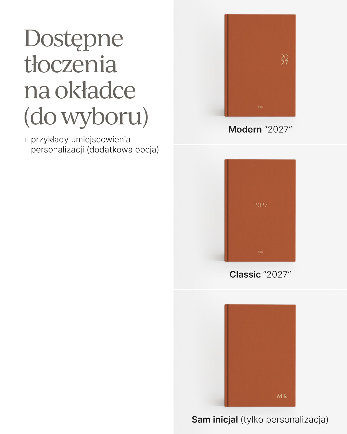Kalendarz dzienny 2027 - RUST ORANGE (przedsprzedaż)