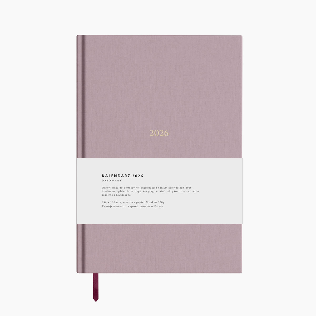 Kalendarz dzienny 2026 - DUST PINK