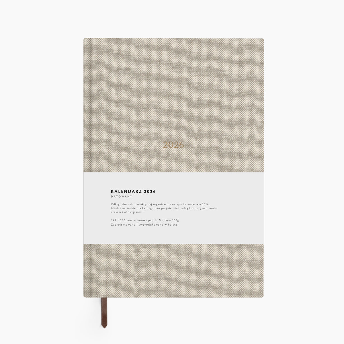 Kalendarz dzienny 2026 - WARM LINEN