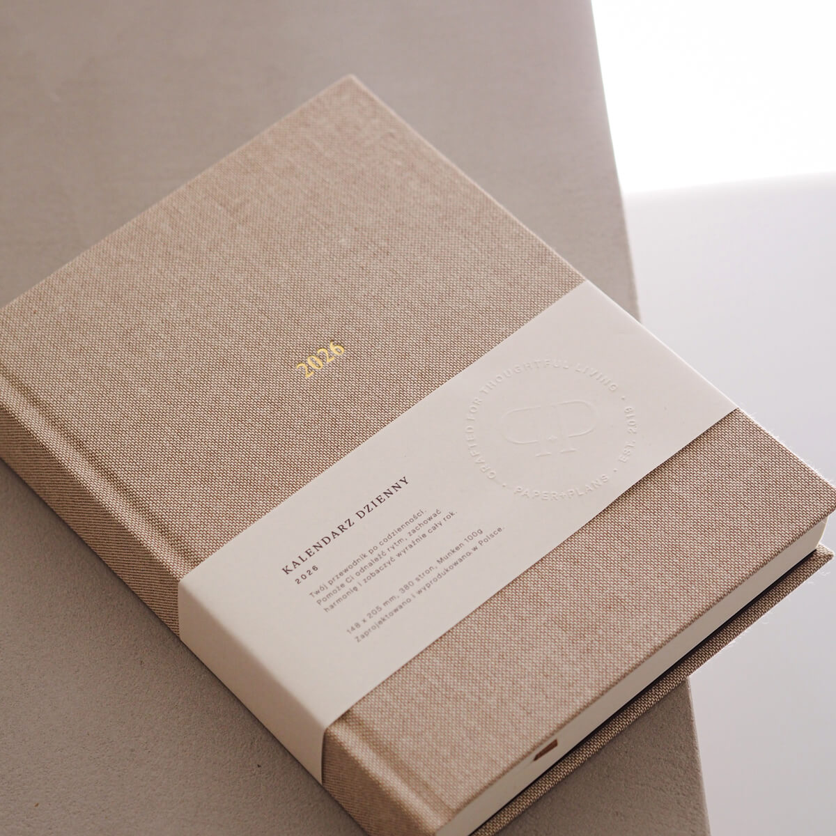 Kalendarz dzienny 2026 - WARM LINEN