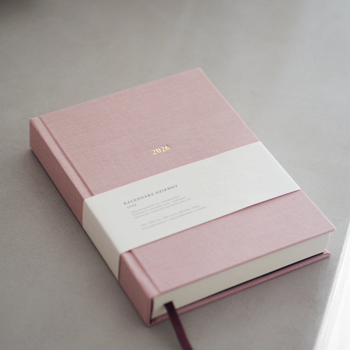 Kalendarz dzienny 2026 - DUST PINK