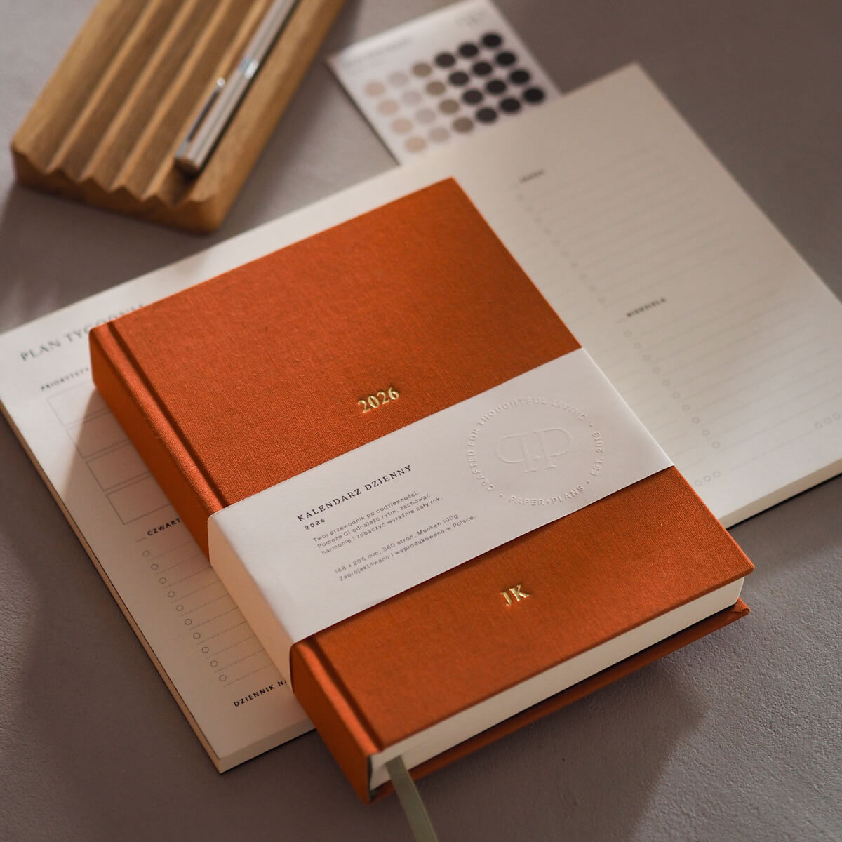 Kalendarz dzienny 2026 - RUST ORANGE