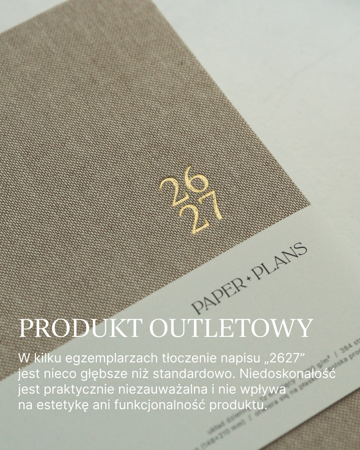 OUTLET - Kalendarz dzienny od września 2026/2027 - WARM LINEN (mała niedoskonałość)
