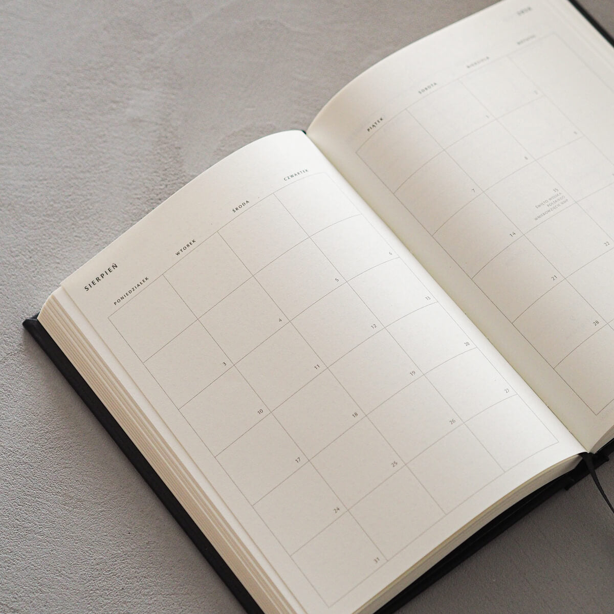 Kalendarz tygodniowy 2026 - DUST PINK