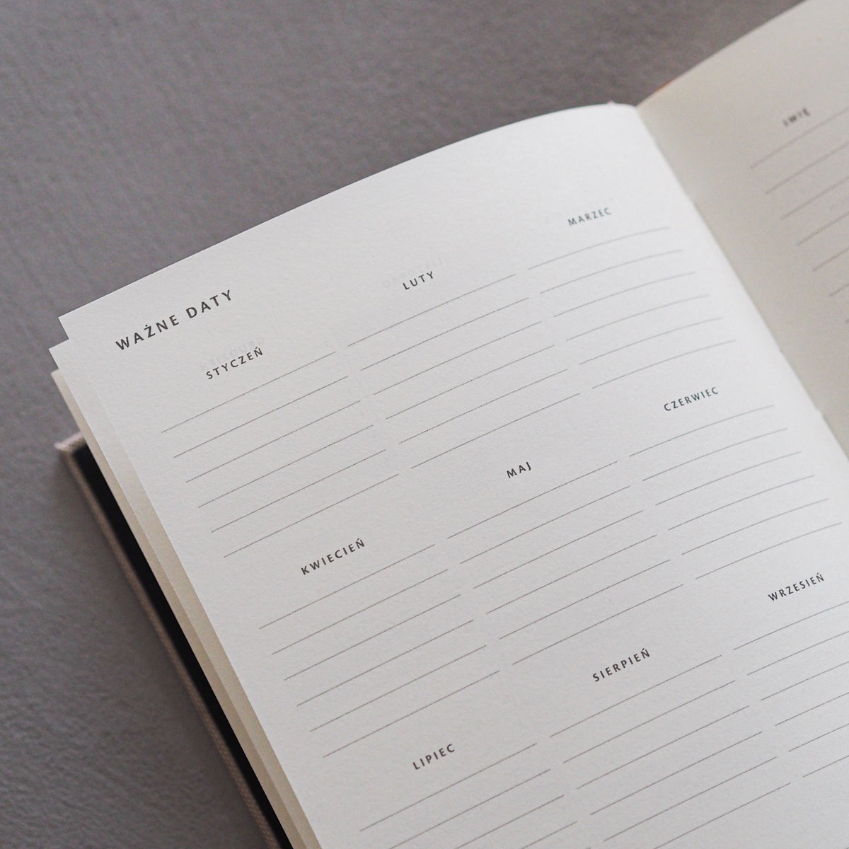 Kalendarz tygodniowy 2026 - DUST PINK