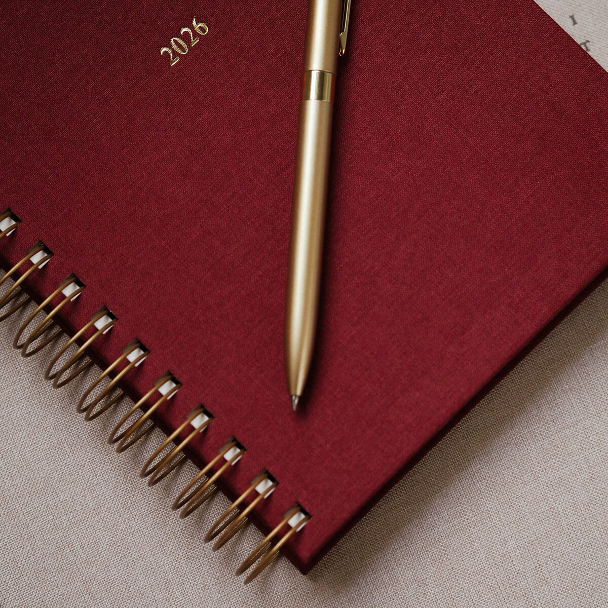 Kalendarz tygodniowy na spirali 2026 - RED VELVET