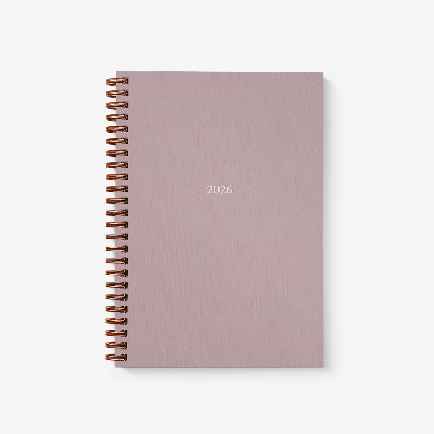 Kalendarz tygodniowy na spirali 2026 - DUST PINK