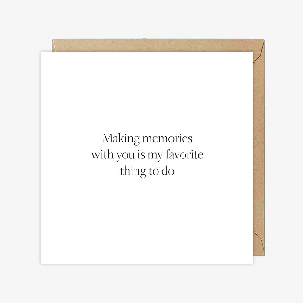 Kartka okolicznościowa z napisem Making memories with you