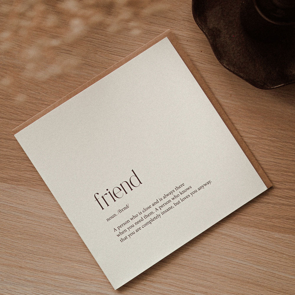 Kartka okolicznościowa z napisem Friend