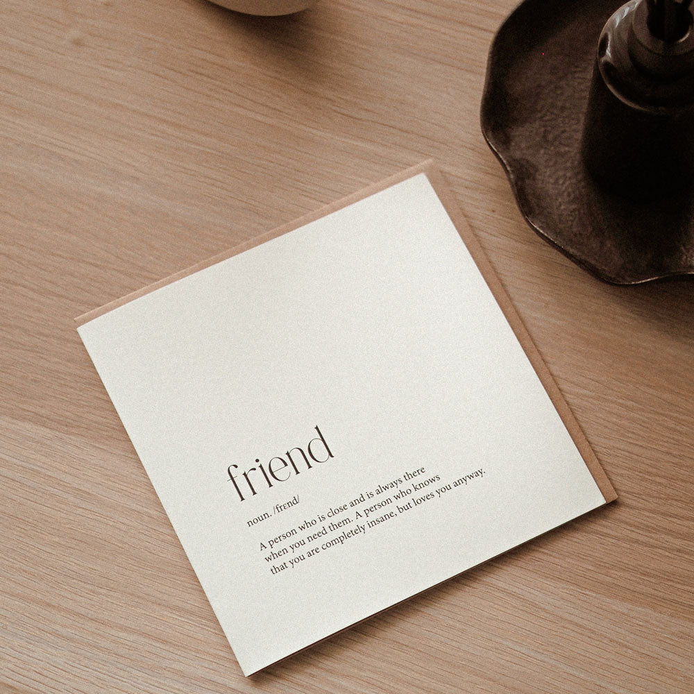 Kartka okolicznościowa z napisem Friend