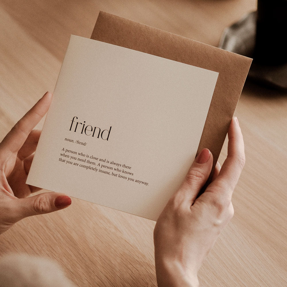Kartka okolicznościowa z napisem Friend