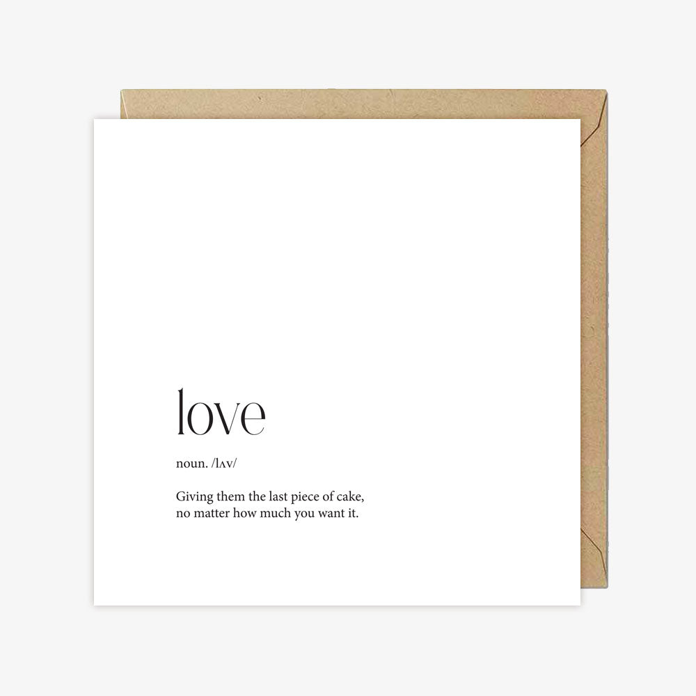 Kartka okolicznościowa z napisem Love