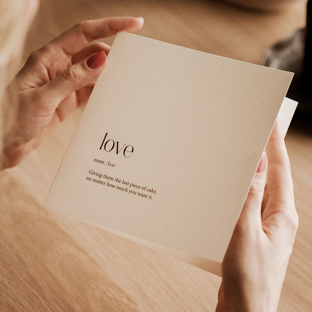 Kartka okolicznościowa z napisem Love