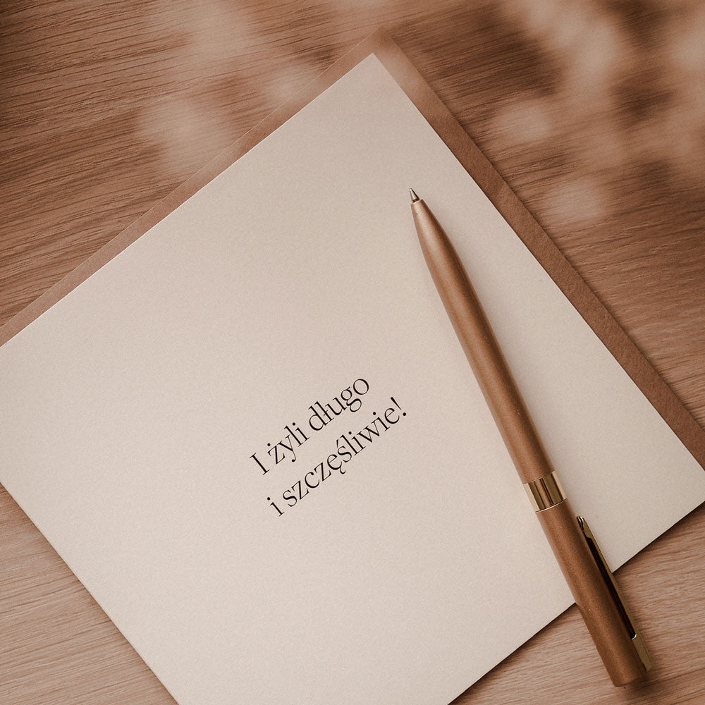 Kartka na ślub I żyli długo i szczęśliwie