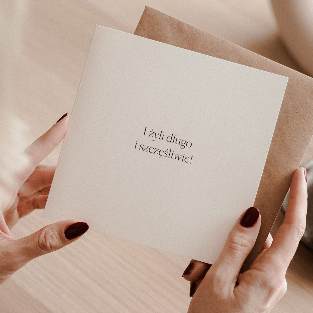 Kartka na ślub I żyli długo i szczęśliwie