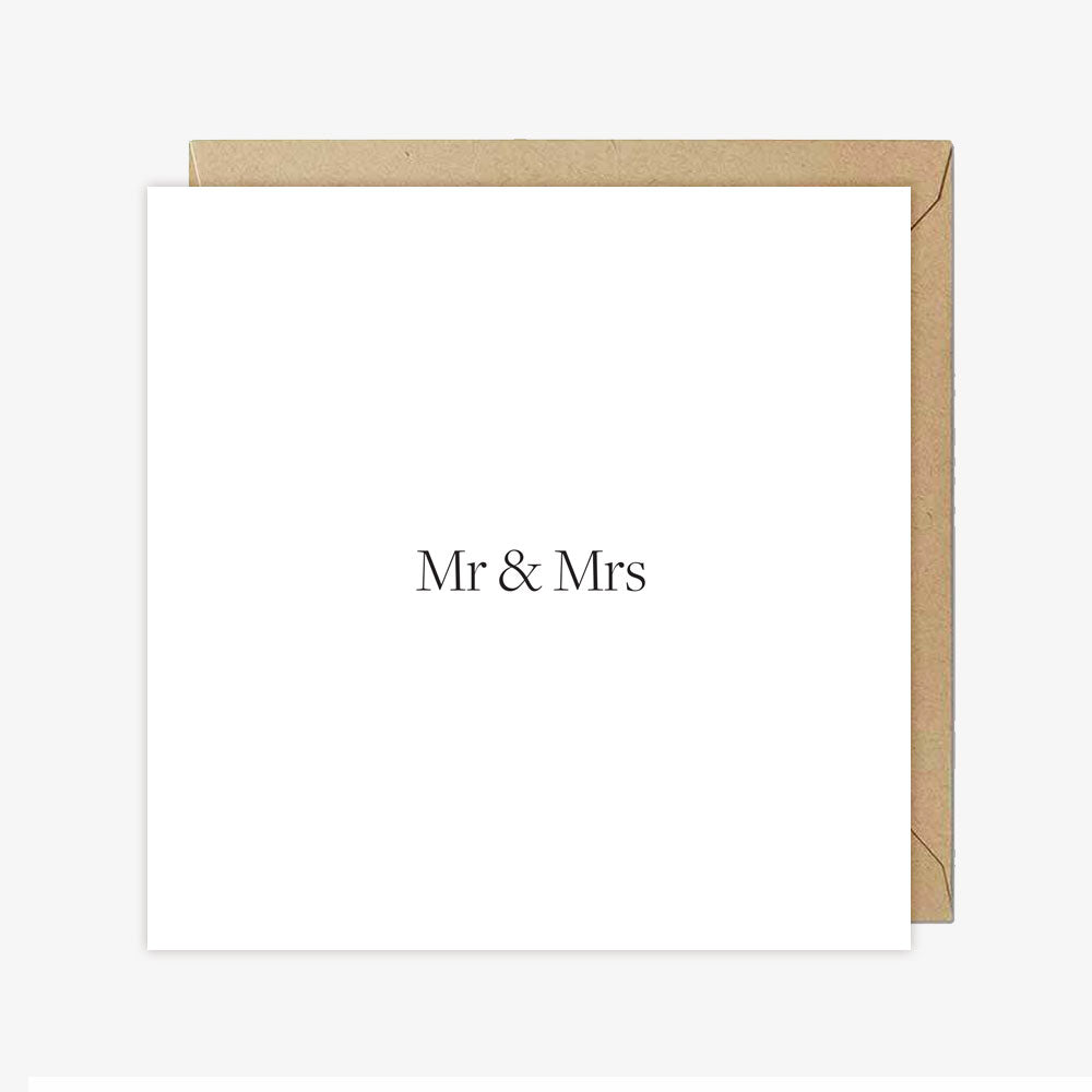 Kartka na ślub Mr&Mrs