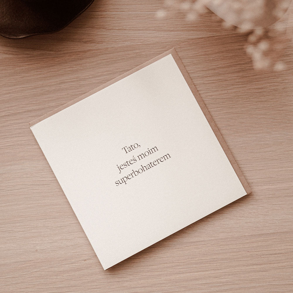 Kartka okolicznościowa Tato,, jesteś moim superbohaterem!