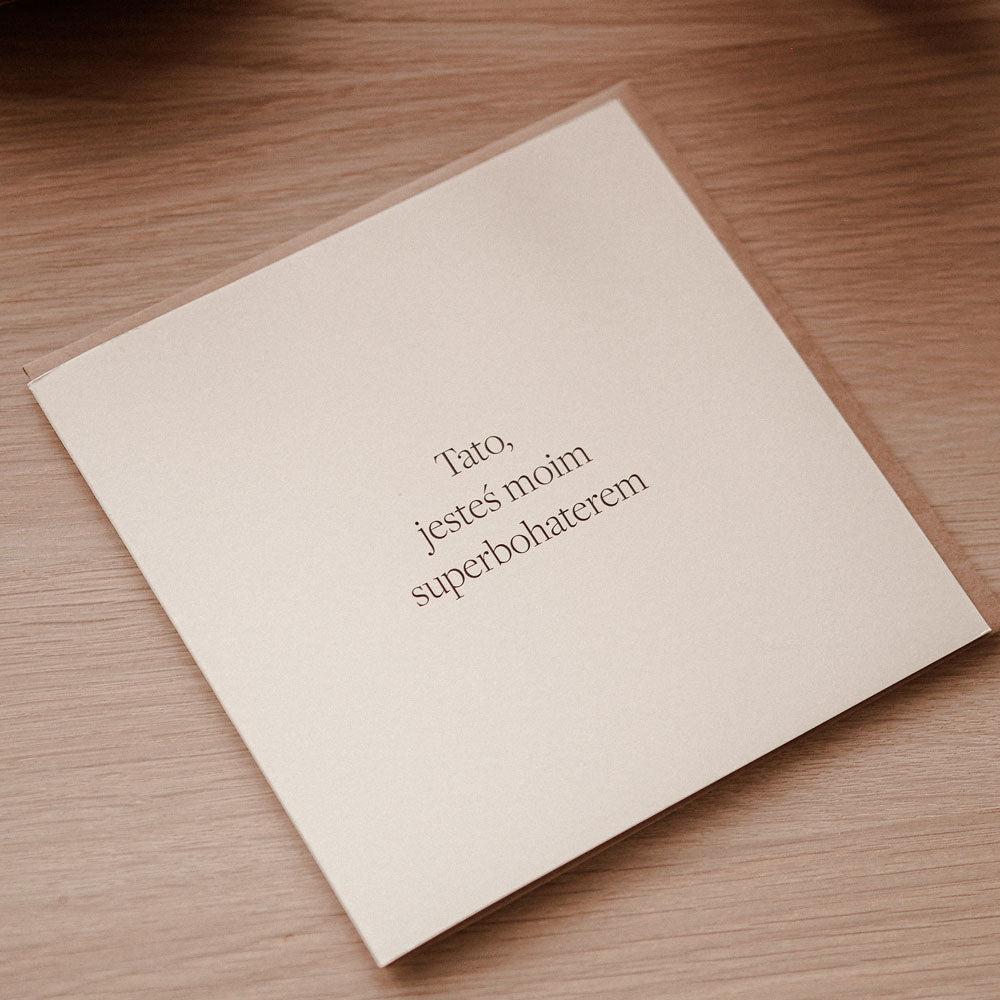 Kartka okolicznościowa Tato,, jesteś moim superbohaterem!