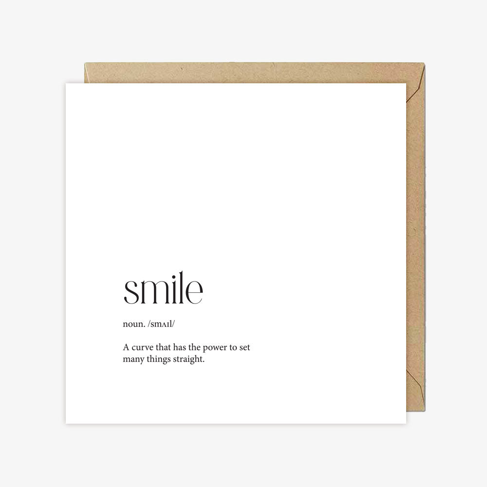 Kartka okolicznościowa z napisem Smile