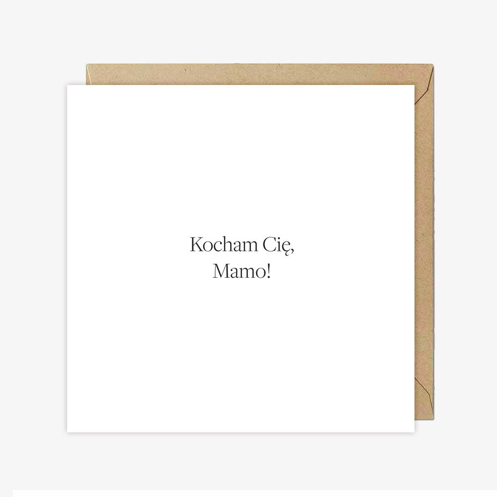 Kocham Cię mamo - kartka