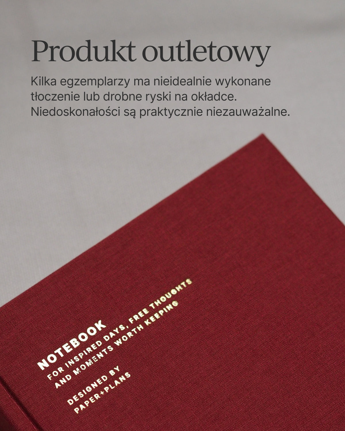 OUTLET - Notes w twardej oprawie A5 | RED VELVET (mała niedoskonałość)