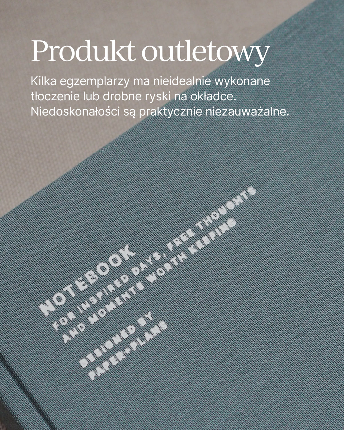 OUTLET - Notes w twardej oprawie A5 | MISTY BLUE (mała niedoskonałość)