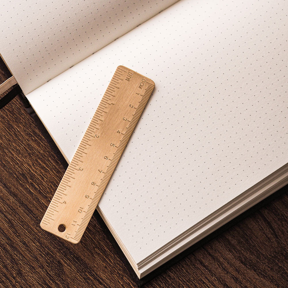 Złota mosiężna linijka 12cm
