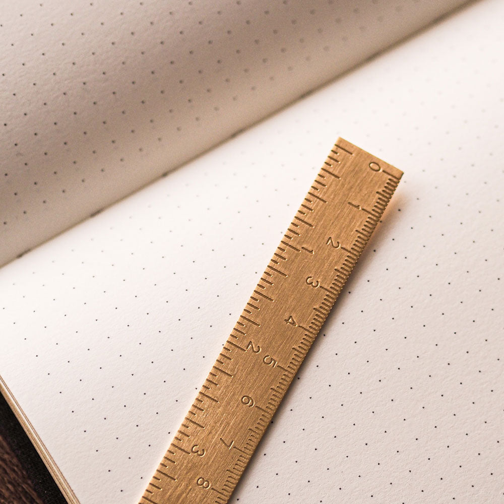 Mosiężna złota linijka 15cm