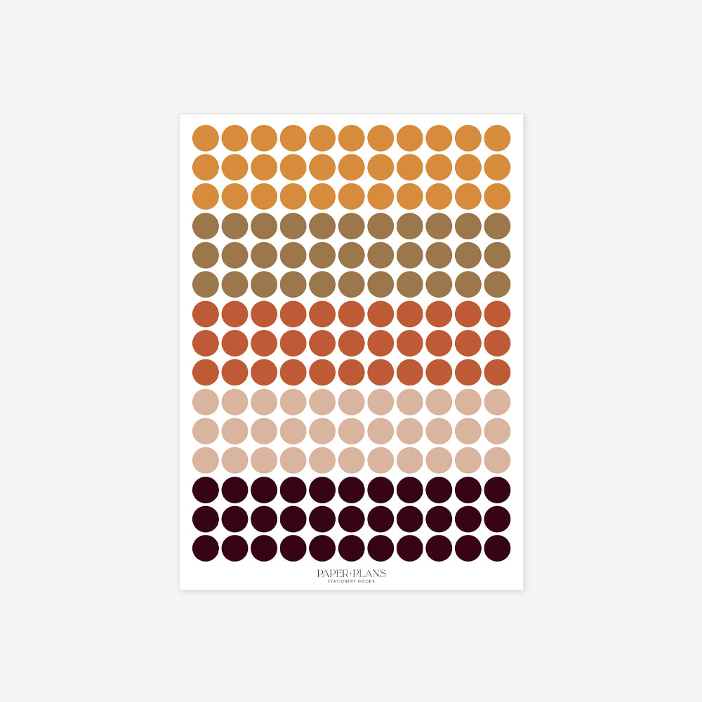 Naklejki do planera Autumn Dots