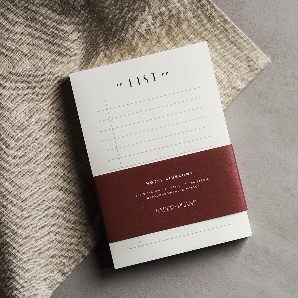 Notes biurkowy w linie