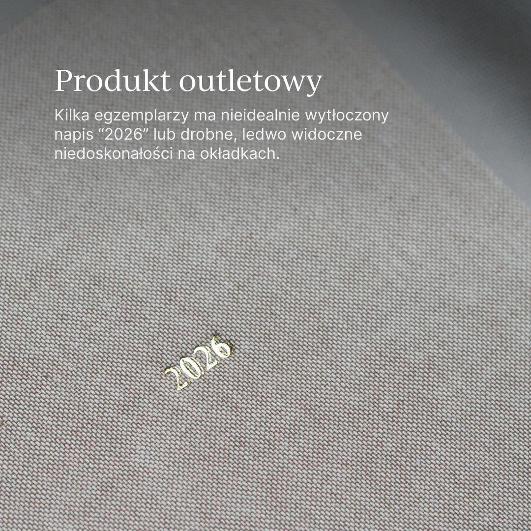 OUTLET - Kalendarz tygodniowy na spirali 2026 - WARM LINEN