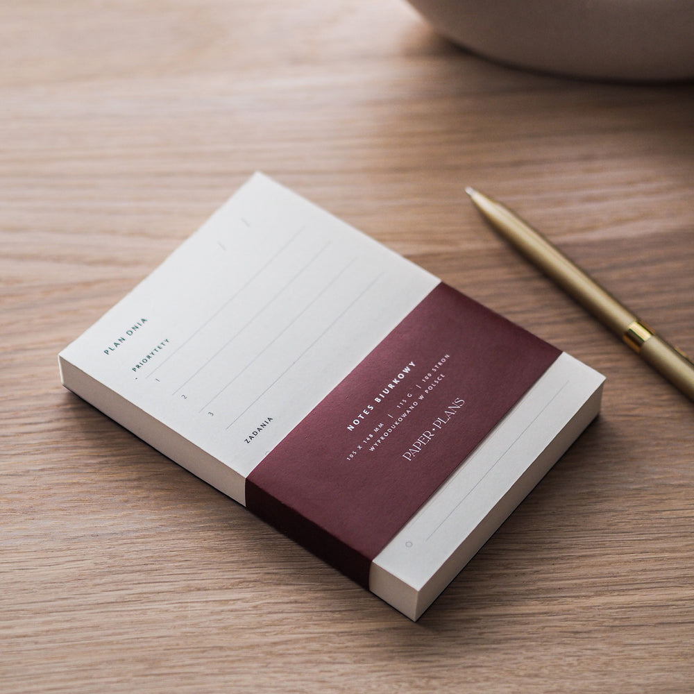 Plan dnia notes A6