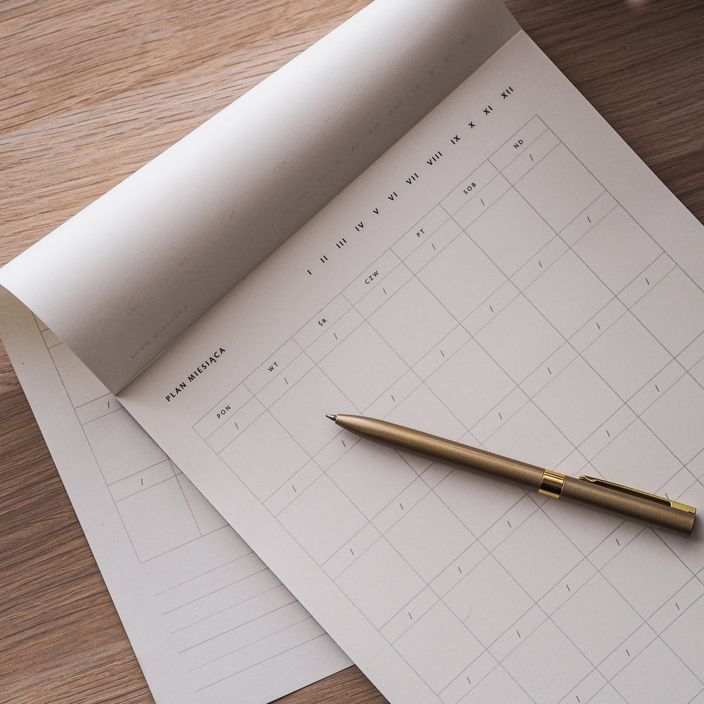 notes planer miesięczny