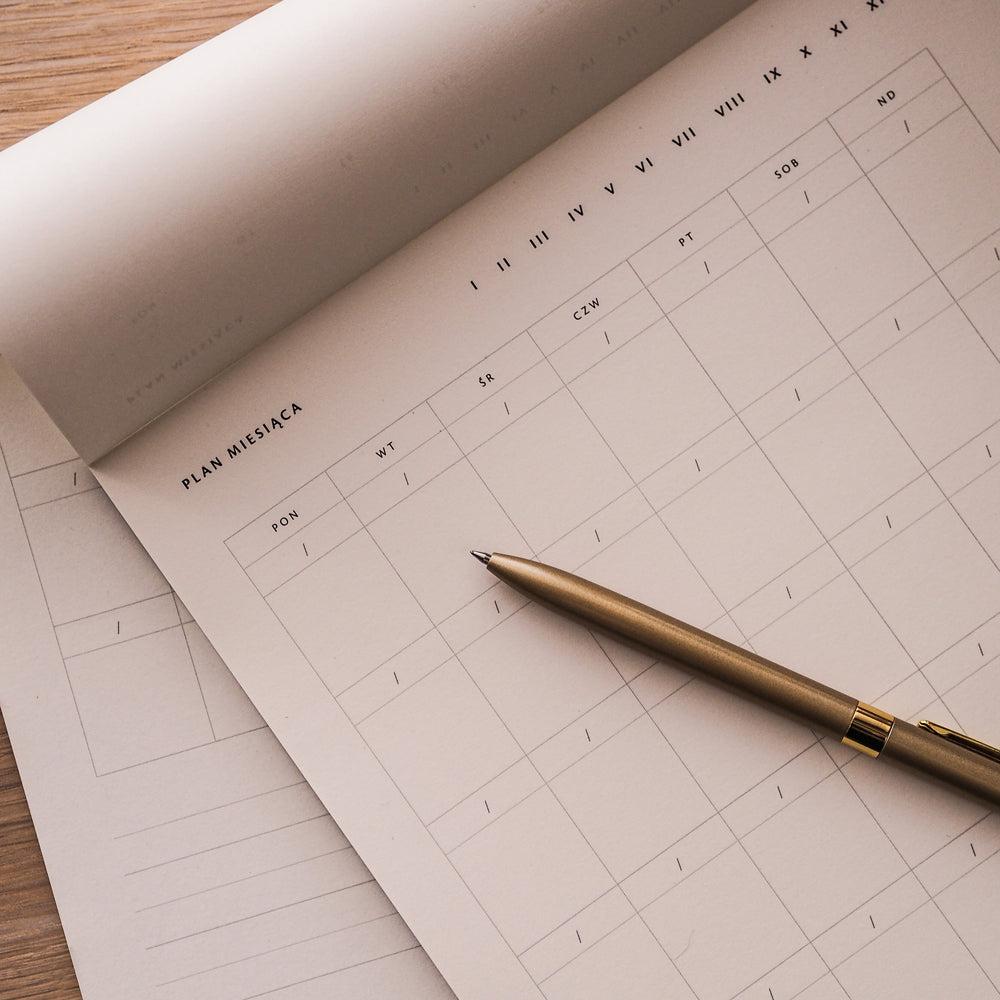 Planer miesięczny A4