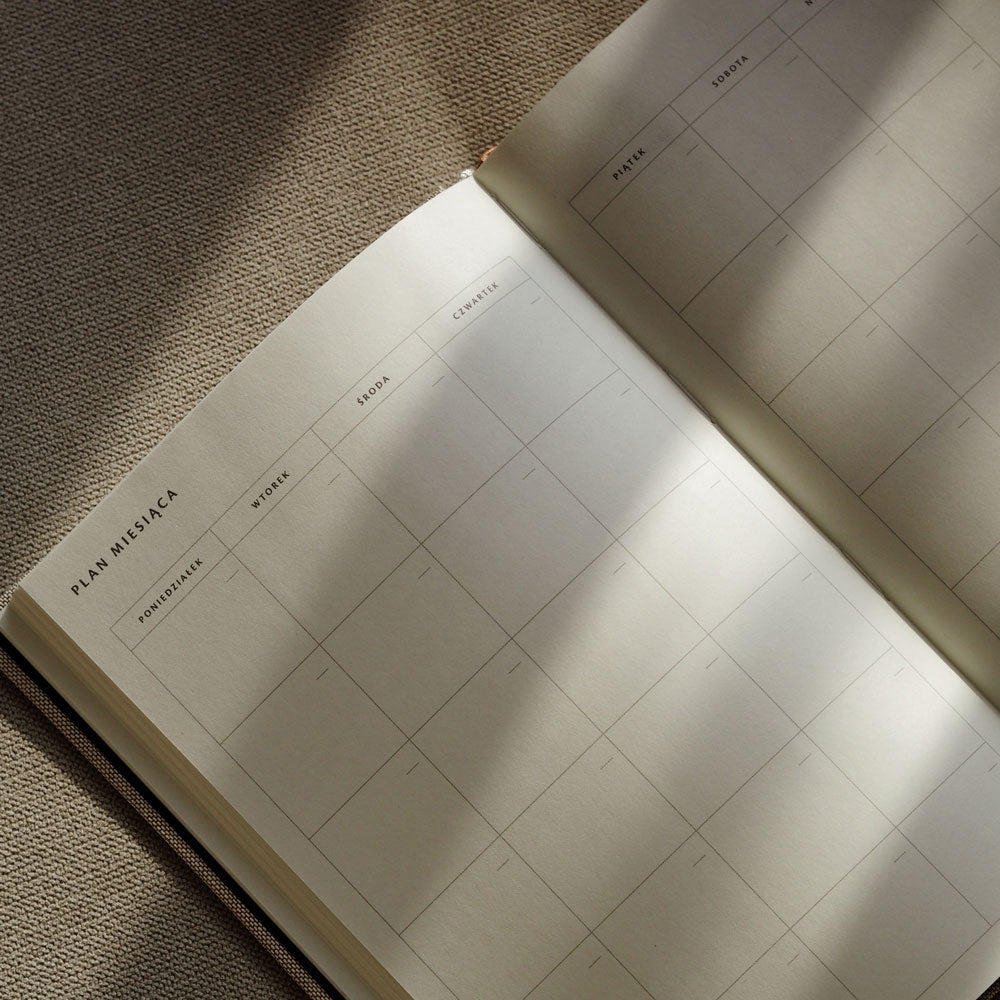 Planer tygodniowy – miejsce na plany i cele miesięczne